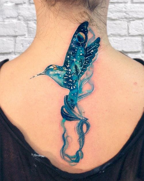 back-of-the-neck-hummingbird-tattoo