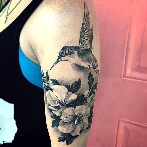black-humming-bird-tattoo