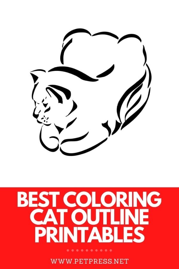 cat coloring outline printables