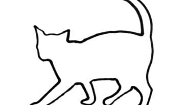 cat outline printables