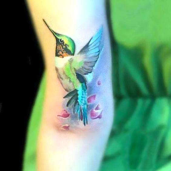 green-humming-bird-tattoo