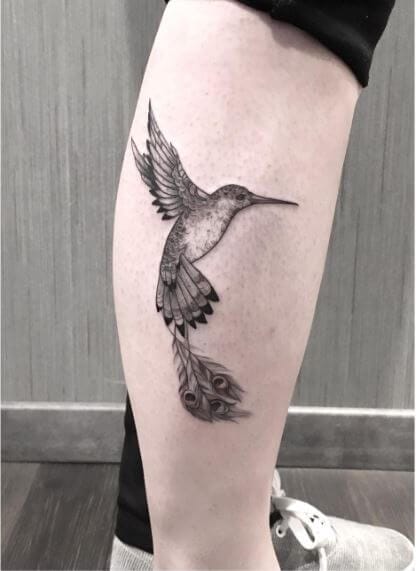 leg-hummingbird-tattoo
