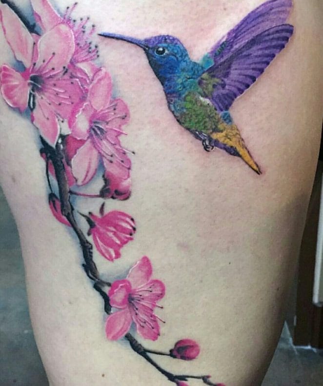 purple-hummingbird-tattoo