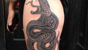 simple-coil-snake-tattoo