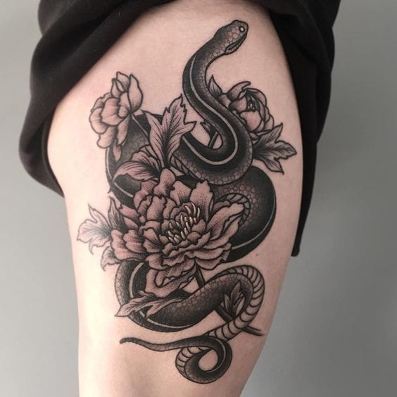 snake-and-flower