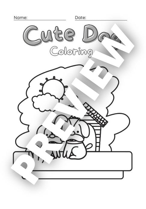 Cute Coloring Dog Printables