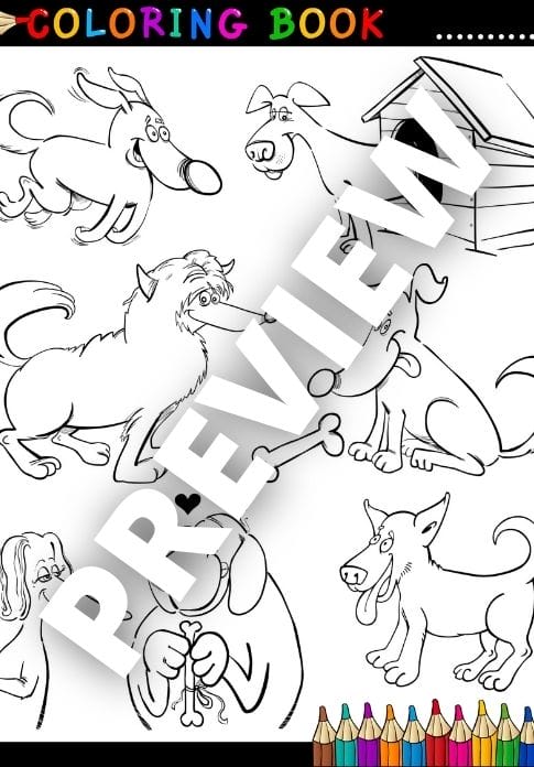 Dog Coloring Book For Children