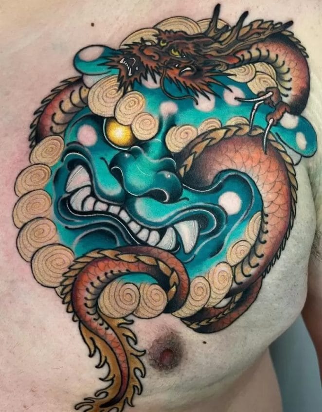 Foo-Dog-and-Dragon-Tattoo