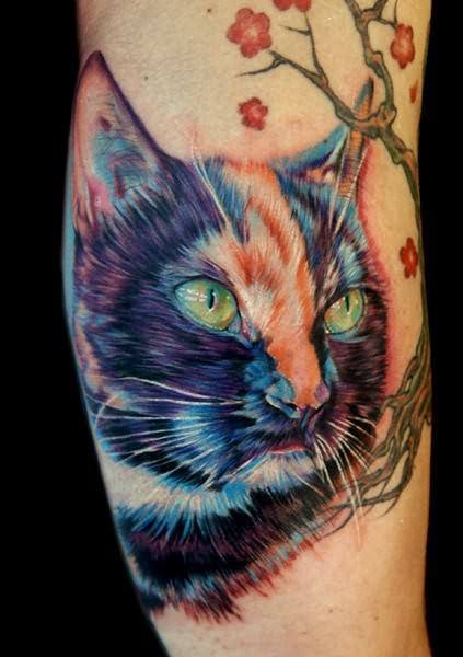 cat spirit animal tattoo design