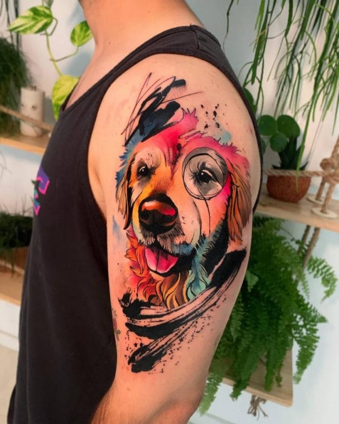 dog spirit animal tattoo design