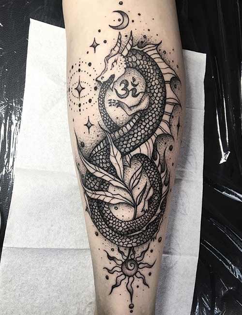 dragon spirit animal tattoo design