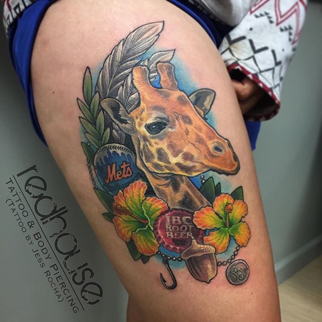 giraffe spirit animal tattoo design