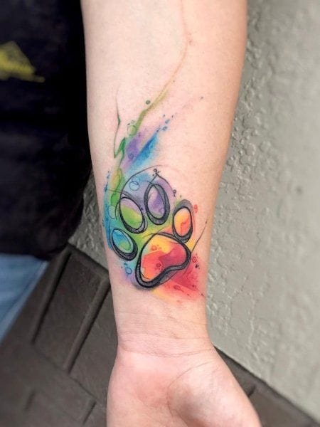 multi-colored-paw-print-tattoo