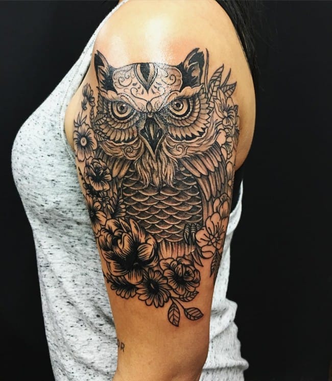 owl spirit animal tattoo design