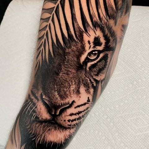 tiger spirit animal tattoo design
