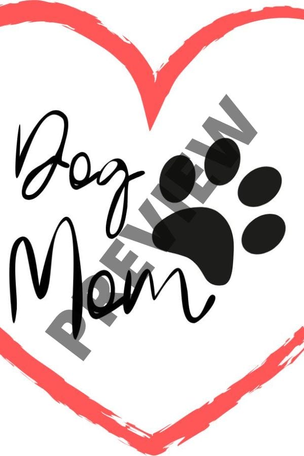 Dog Mom Paw Printable preview