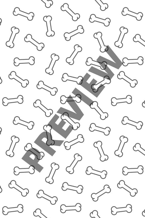 Plain Dog Bones Coloring Printable