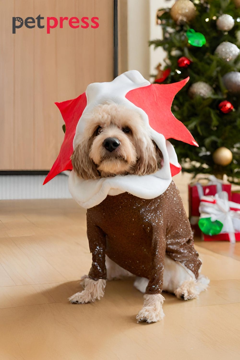 Christmas pudding shop dog outfit