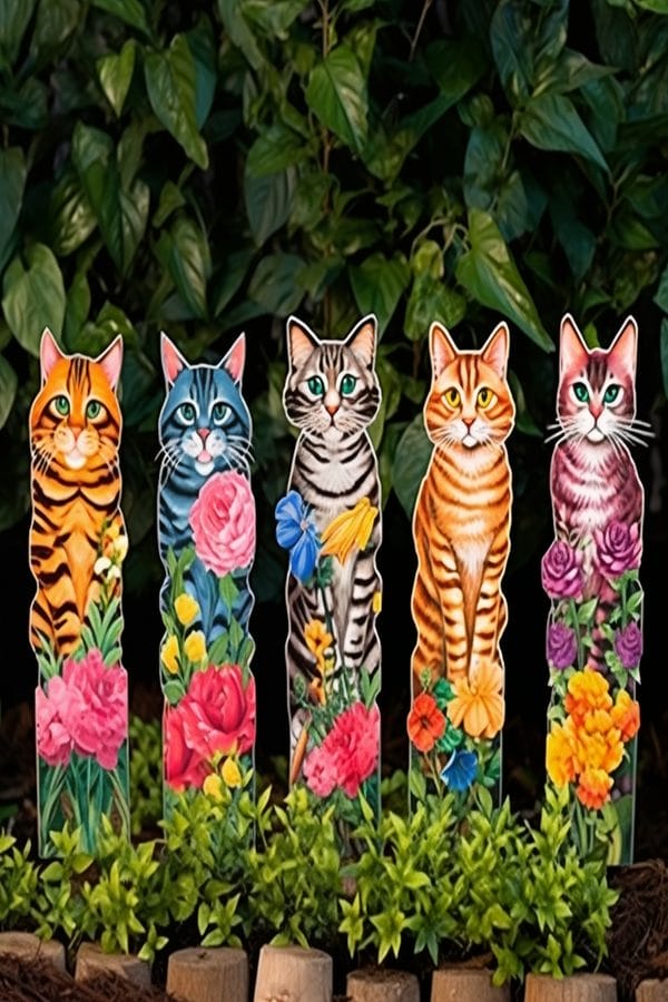 cat-themed_pathway_markers_and_garden_stakes