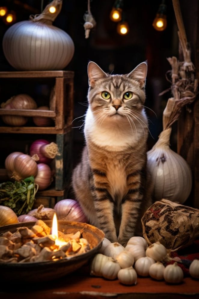 cat_and_Onions_and_garlic