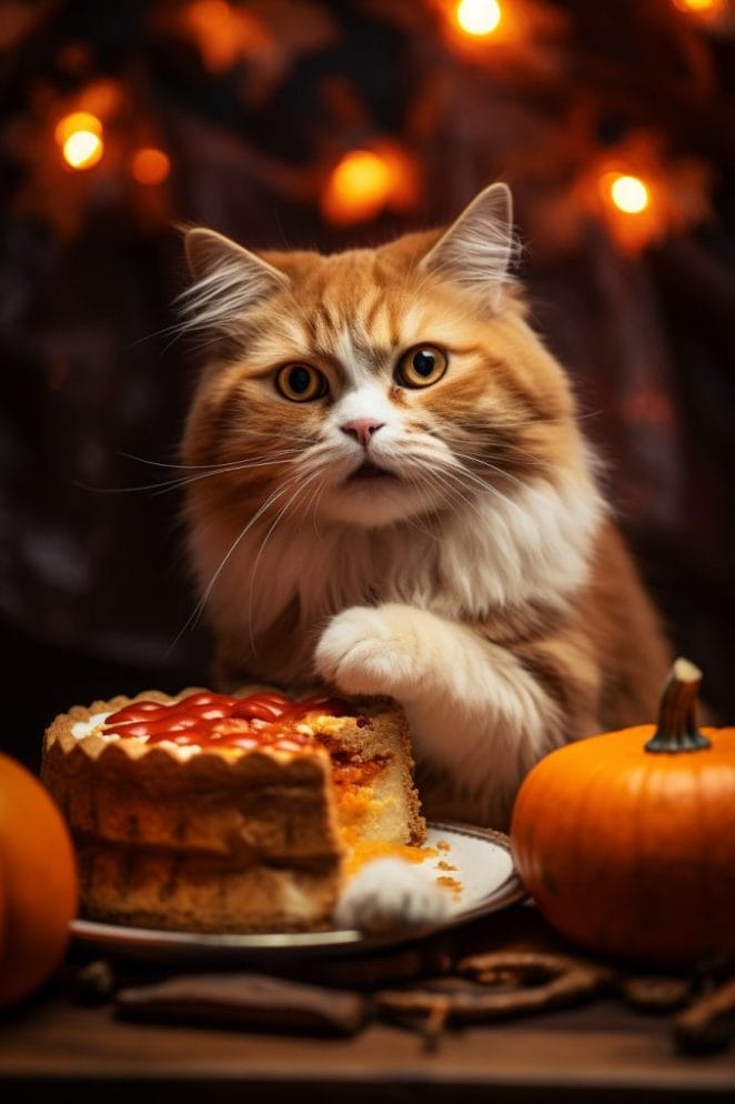 cat_eating_Pumpkin_pie