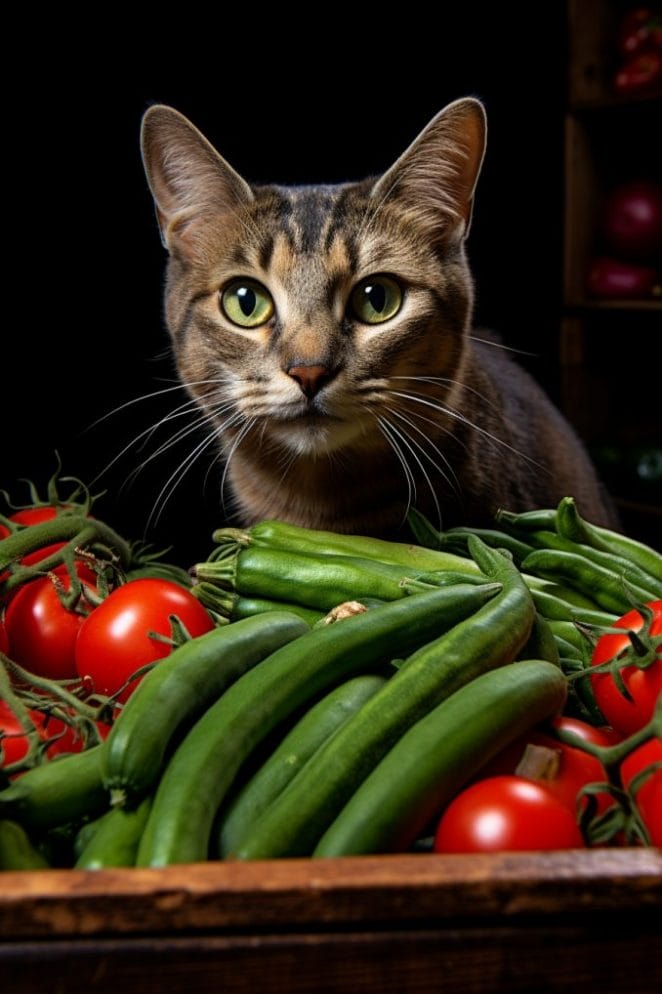 cat_eating_green_beans