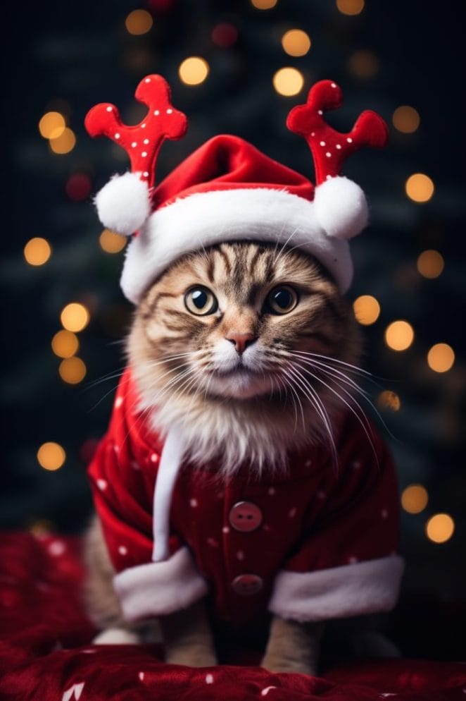 cat_wearing_Reindeer_costume