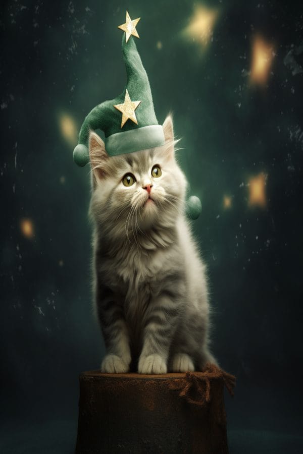 cat_wearing_green_christmas_tree_hat