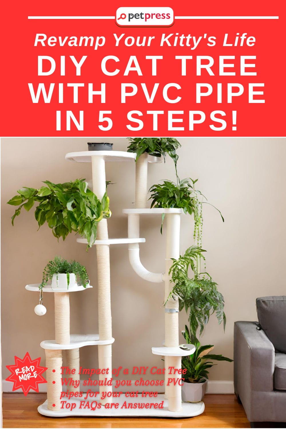 Revamp Your Kitty's Life: DIY Cat Tree with PVC Pipe in 5 Steps! - PetPress