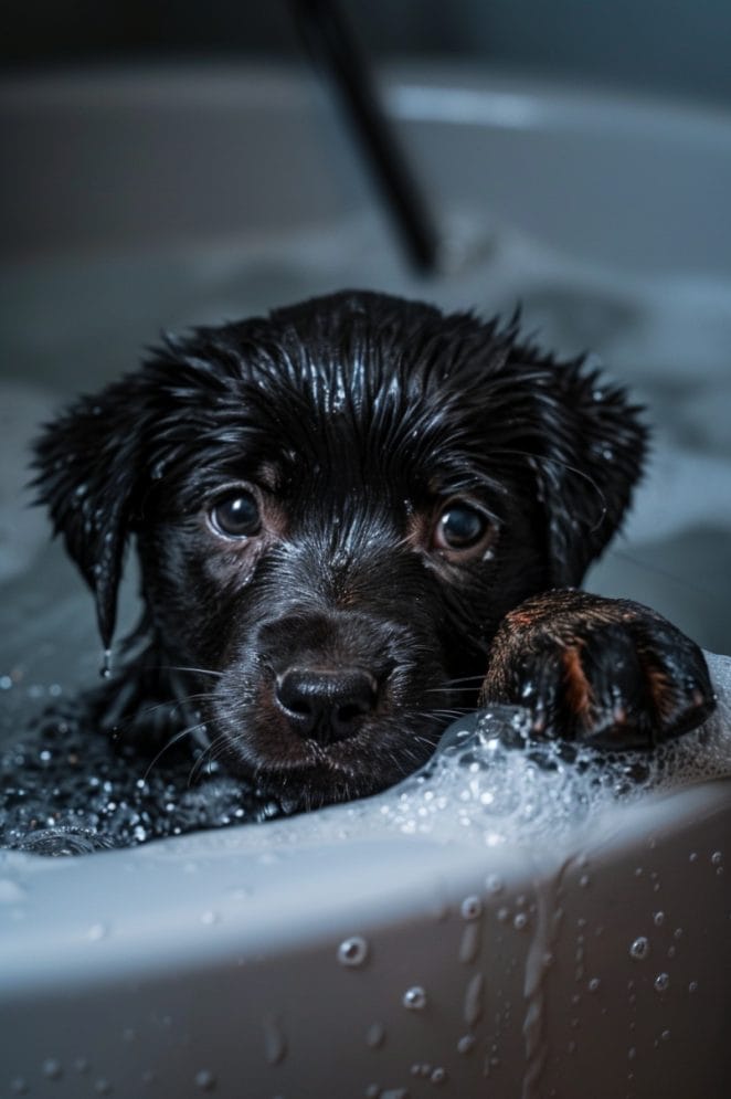 how-to-bathe-puppy