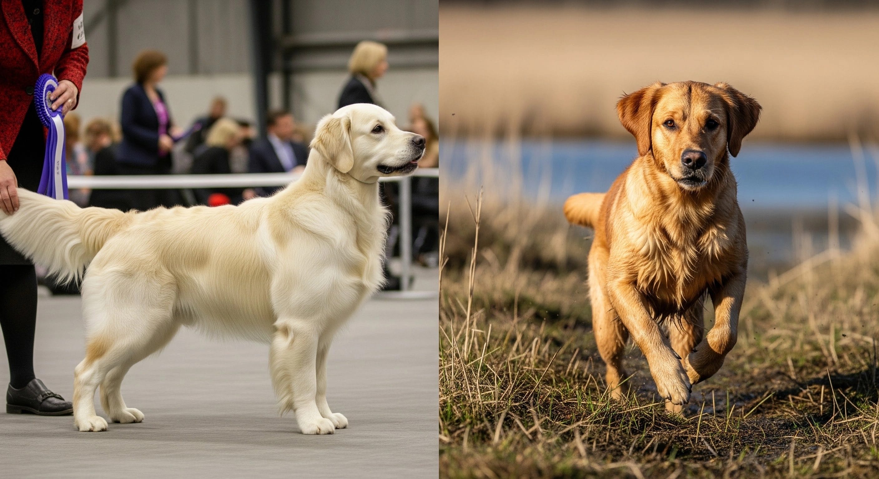 Show vs Field Golden Retriever