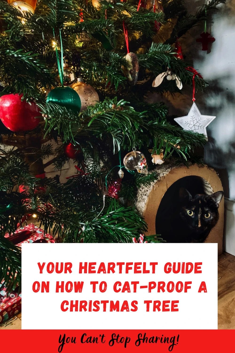 how to cat-proof a christmas tree 