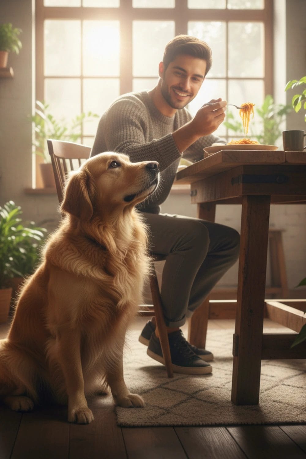 My Dog Stare at Me While Eating