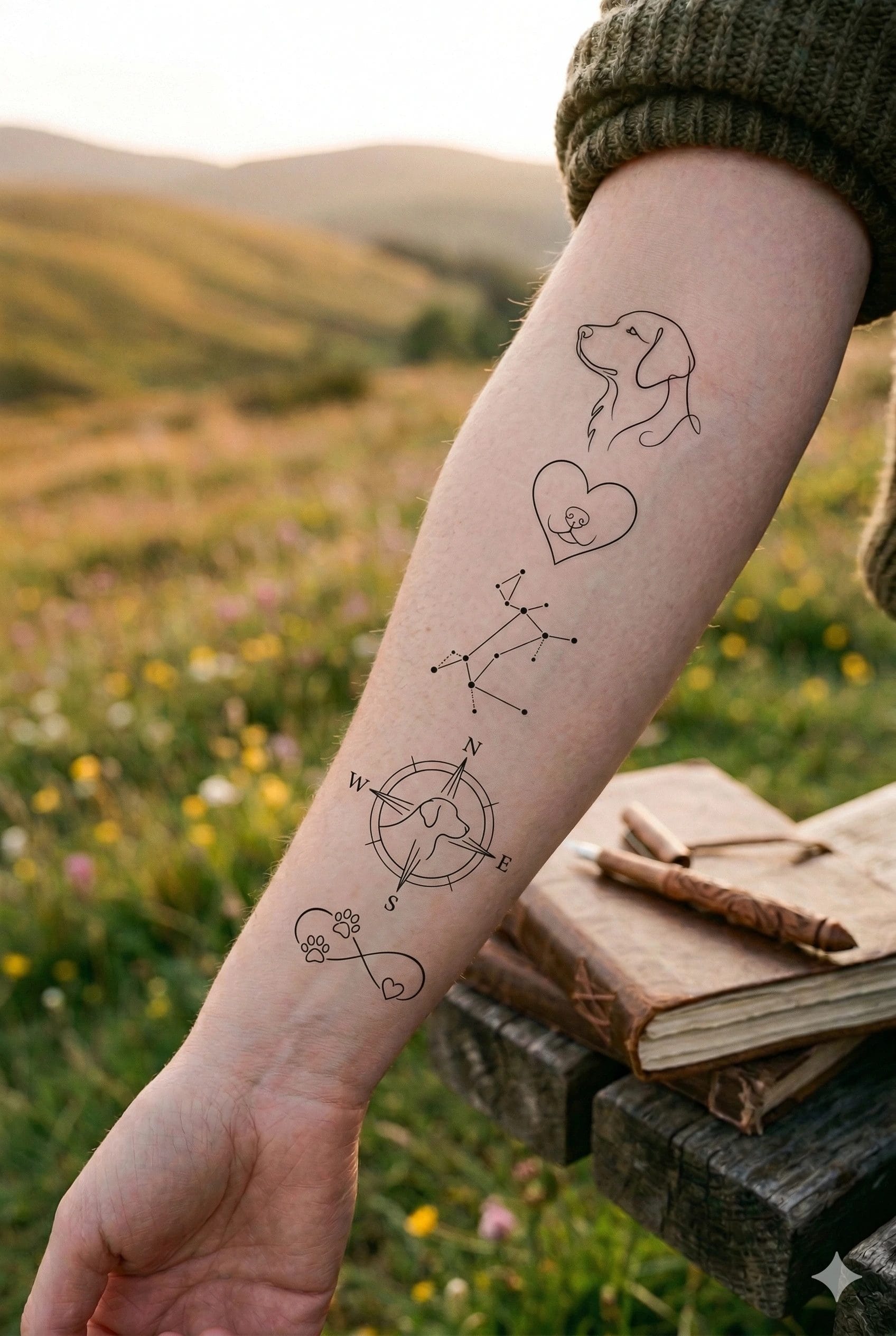 15 Meaningful Dog Memorial Tattoo Ideas & Costs